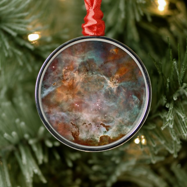 Dark Clouds of Carina Nebula Hubble Space Metal Ornament (Tree)