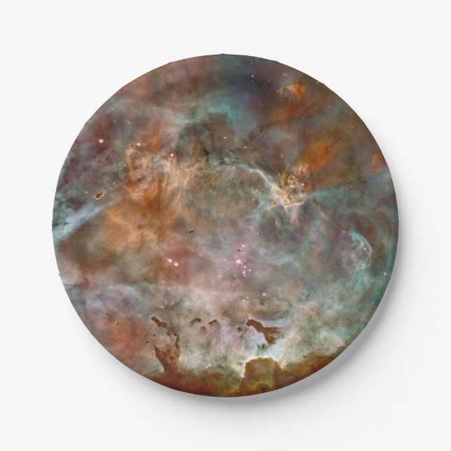 Dark Clouds of Carina Nebula Hubble Space Paper Plates (Front)