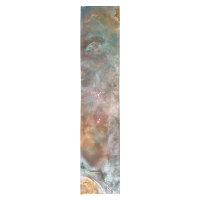 Dark Clouds of Carina Nebula Hubble Space Short Table Runner (Front)