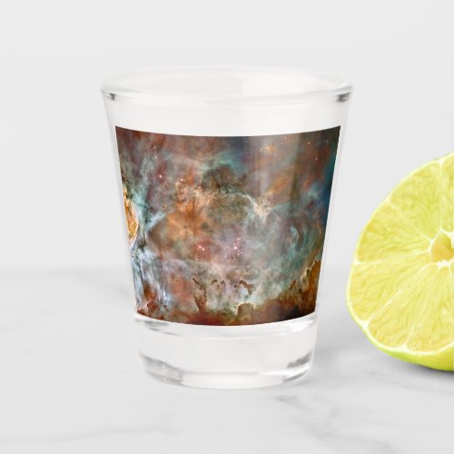 Dark Clouds of Carina Nebula Hubble Space Shot Glass