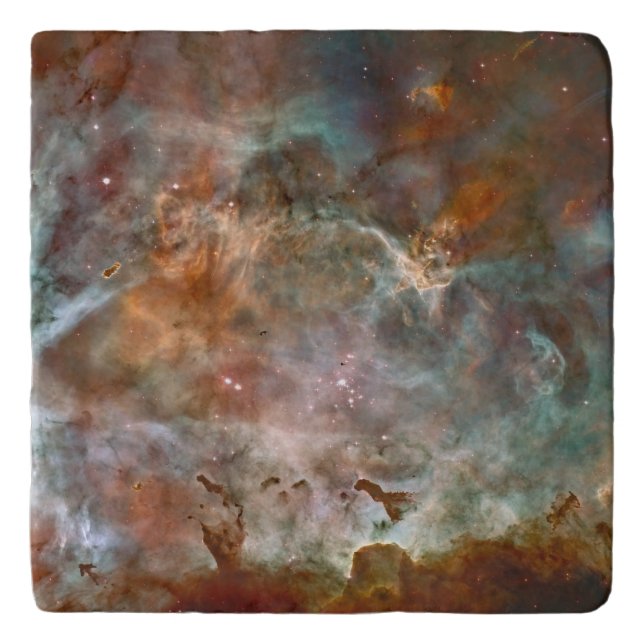 Dark Clouds of Carina Nebula Hubble Space Trivet (Front)