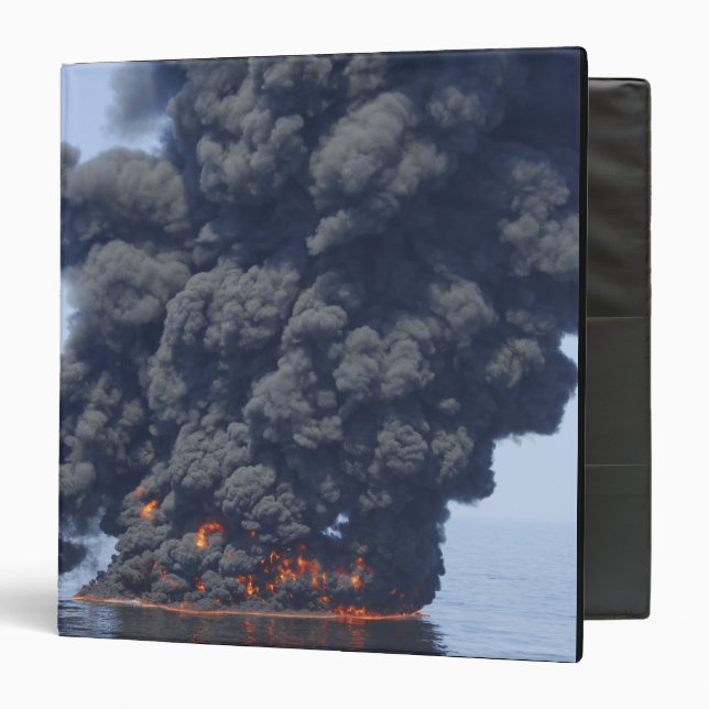 Dark clouds of smoke and fire emerge 2 3 ring binder (Front/Inside)