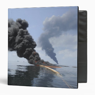 Dark clouds of smoke and fire emerge 3 ring binder