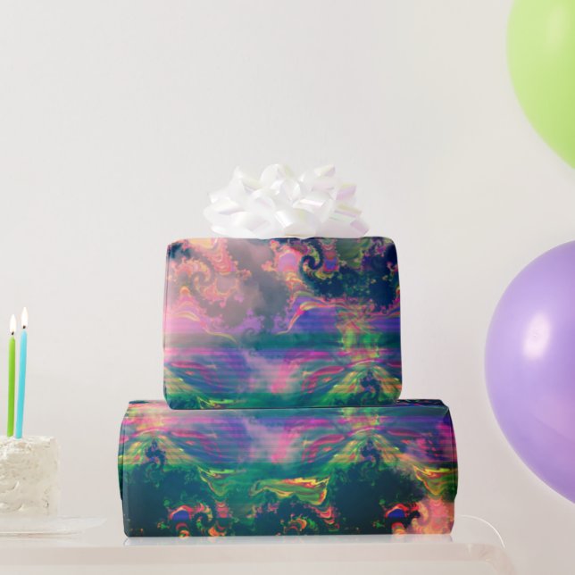 Dark Cloudy Rainbow Wrapping Paper (Party Gifts)
