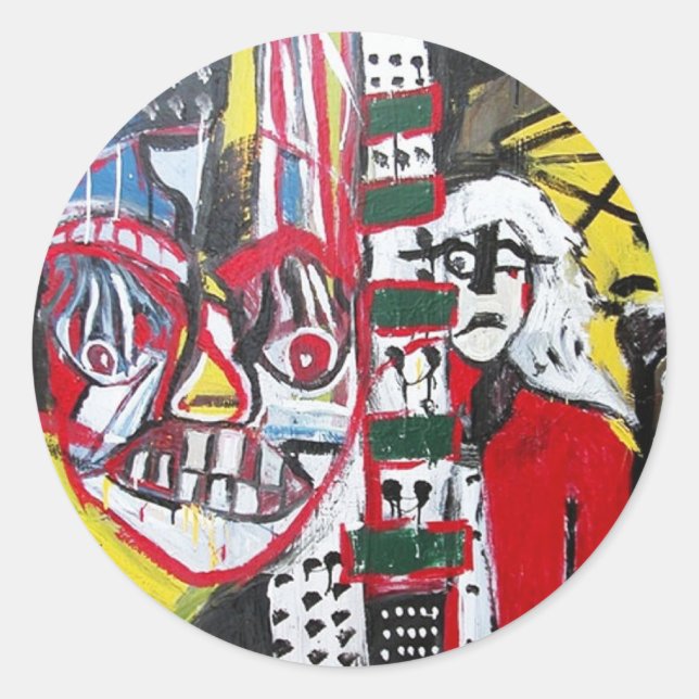 Dark Clowns Classic Round Sticker (Front)
