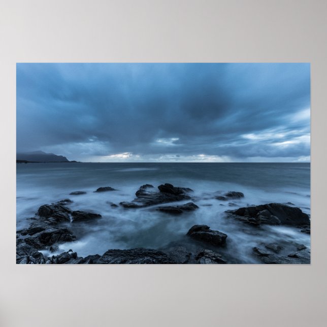 Dark Coastal Landscape Photo Poster (Front)