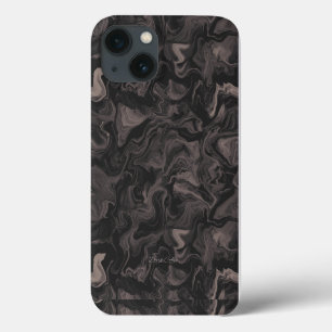 Dark Coffee Swirl Aesthetic iPhone 13 Case