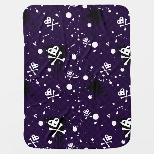 Dark Color Emo Pattern With Paint Baby Blanket