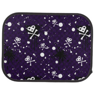 Dark Color Emo Pattern With Paint Car Floor Mat