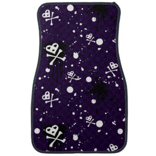 Dark Color Emo Pattern With Paint Car Mat
