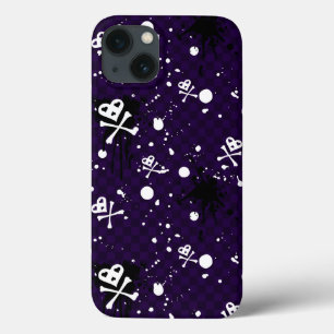 Dark Color Emo Pattern With Paint iPhone 13 Case