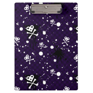 Dark Color Emo Pattern With Paint Clipboard