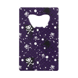 Dark Color Emo Pattern With Paint Credit Card Bottle Opener