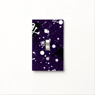 Dark Color Emo Pattern With Paint Light Switch Cover