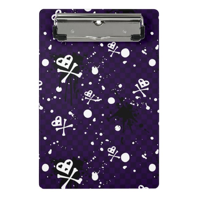 Dark Color Emo Pattern With Paint Mini Clipboard (Front)