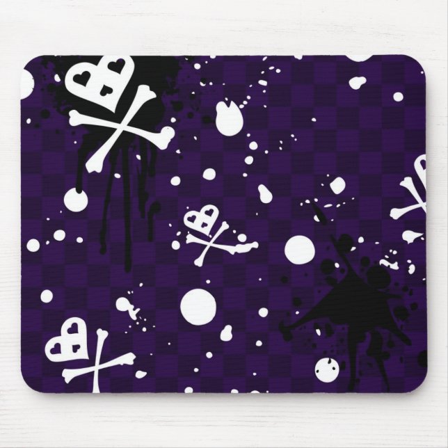 Dark Color Emo Pattern With Paint Mouse Pad (Front)