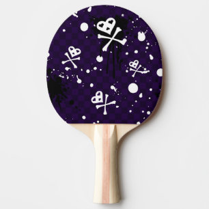 Dark Color Emo Pattern With Paint Ping-Pong Paddle