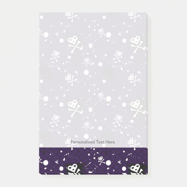 Dark Color Emo Pattern With Paint Post-it Notes (Front)