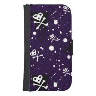 Dark Color Emo Pattern With Paint Phone Wallet