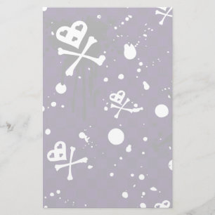 Dark Color Emo Pattern With Paint Stationery