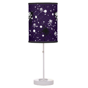 Dark Color Emo Pattern With Paint Table Lamp