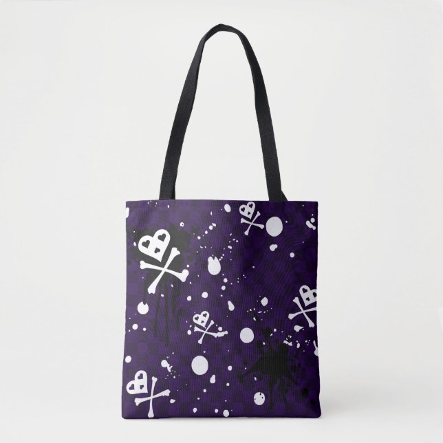 Dark Color Emo Pattern With Paint Tote Bag (Front)