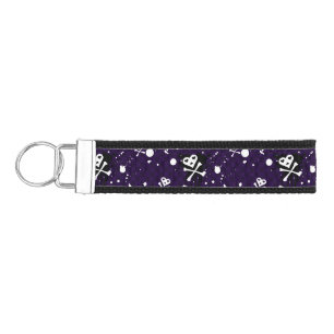 Dark Color Emo Pattern With Paint Wrist Keychain