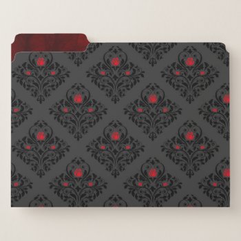 Dark Colored Gothic Patterned File Folders by JLBIMAGES at Zazzle