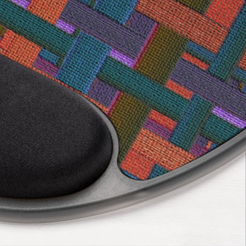 Dark colored plaid in cloth or canvas look gel mouse pad