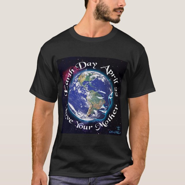 Dark colored t-shirt with Earth Day (Front)
