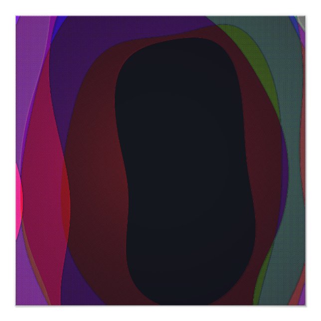 Dark Colorful Abstract 716 Poster (Front)