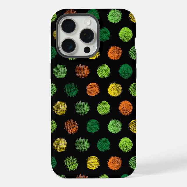 Dark Colorful Pattern iPhone 14 Pro Max Case (Back)