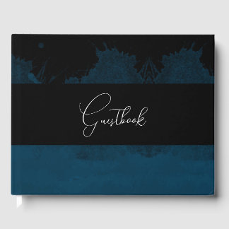 Dark Colorized Gothic Background Wedding Guest Book