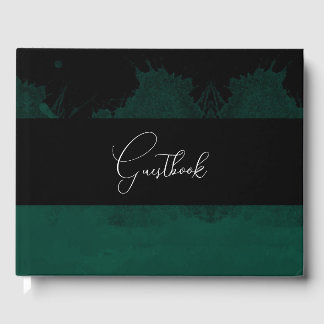 Dark Colorized Gothic Background Wedding Guest Book