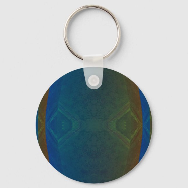 Dark Colors Abstract Crystaline Pattern Keychain (Front)