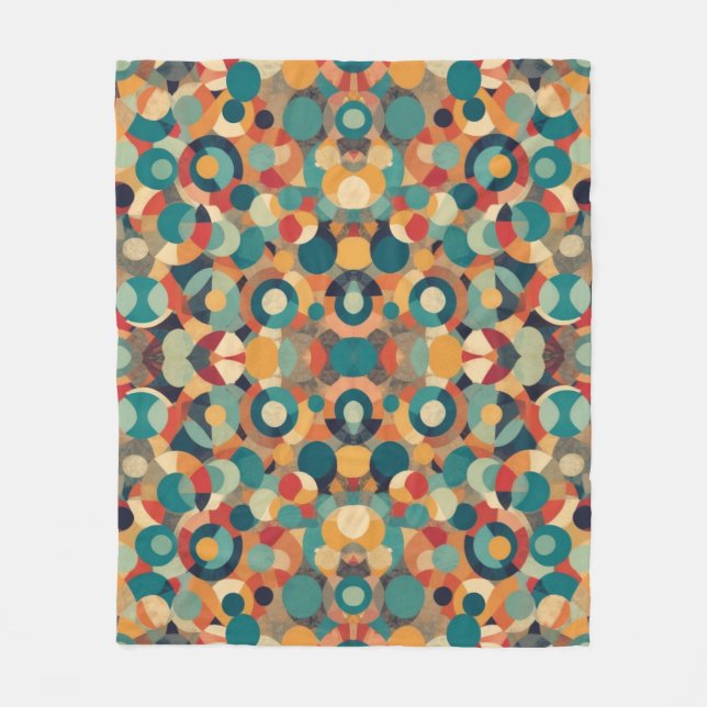 Dark Colors Contemporary Design Fleece Blanket (Front)
