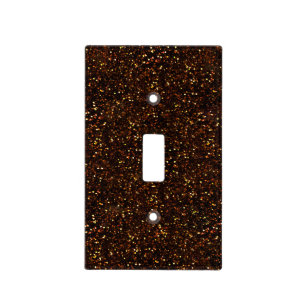Dark Copper Bronze Orange Glitter Light Switch Cover