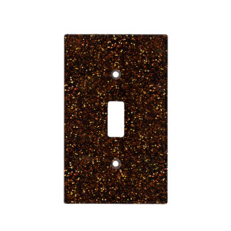Dark Copper Bronze Orange Glitter Light Switch Cover