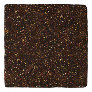 Dark Copper Bronze Orange Glitter Trivet