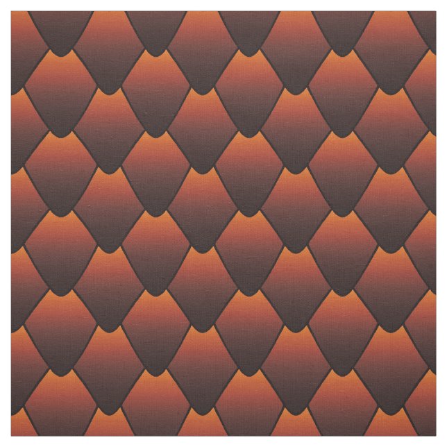 Dark Copper Dragon Scales Fabric (Swatch)