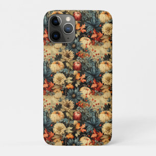 Dark Cottagecore Autumn Pumpkin Floral iPhone 11 Pro Case