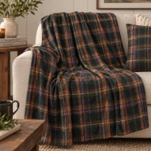 Dark Cottagecore Black Rust Autumn Plaid