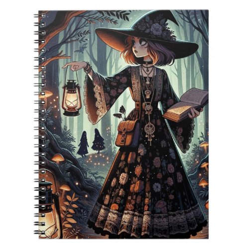 Dark Cottagecore Witch Enchanted Forest Magickal Notebook