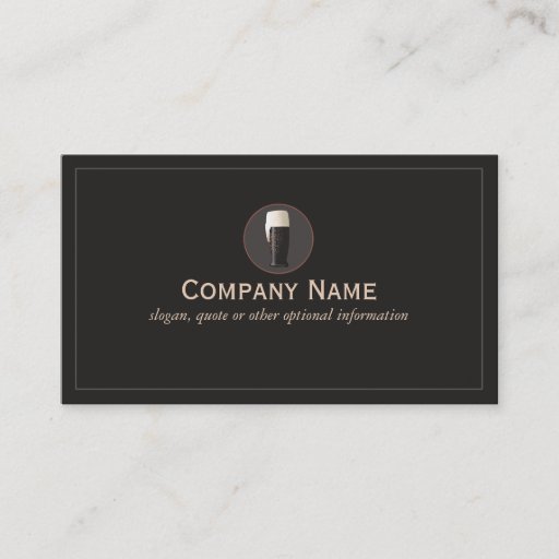 Customizable Dark Draft Beer Business Card