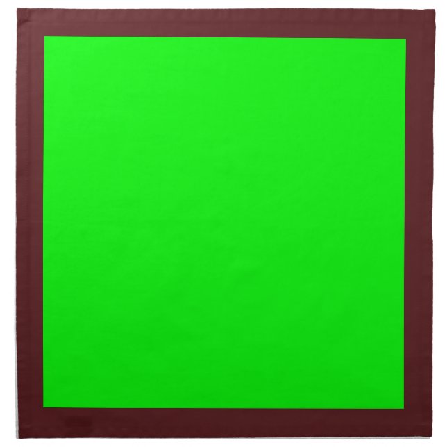 Dark Cranberry and Lime-Colored Napkins (Front)