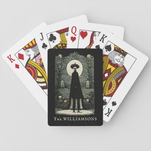 Dark Creepy Vintage Halloween Tarot Inspired Poker Cards