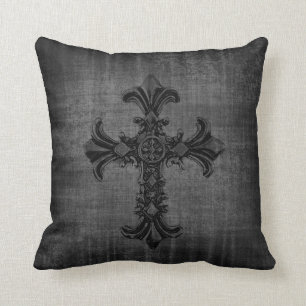 Dark Cross Gothic Pillow