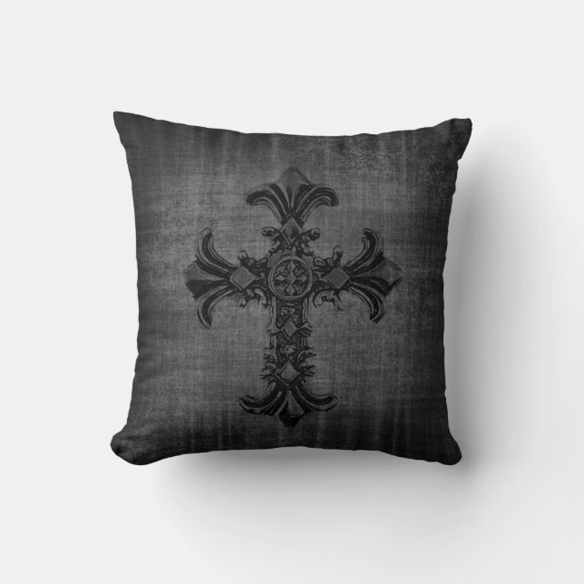 Dark Cross Gothic Pillow (Front)
