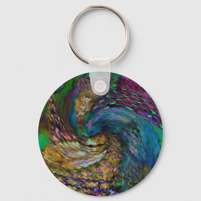 Dark Curly Colors Keychain (Front)