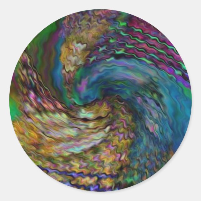 Dark Curly Colors Stickers (Front)